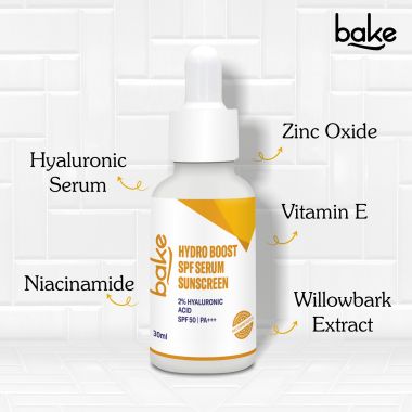 Bake Cosmetics:   2% Hyaluronic Acid Sunscreen Serum with SPF 50 PA++++