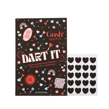 Gush: Dart It Hydrocolloid Pimple Patches- Black Heart