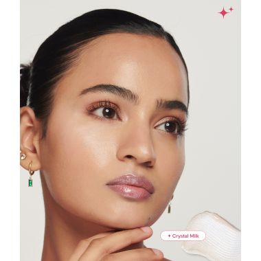 Gush: Glaze Lip Oil Gloss High Shine & Hydrating Clear gloss. - Crystal Milk