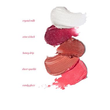 Gush: Glaze Lip Oil Gloss High Shine & Hydrating Clear gloss. - Crystal Milk