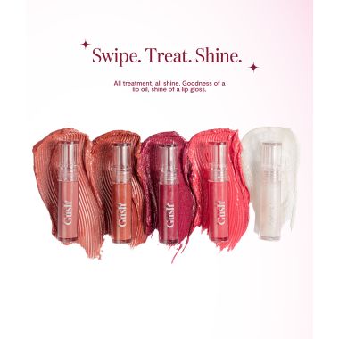 Gush: Glaze Lip Oil Gloss High Shine & Hydrating Clear gloss. - Crystal Milk
