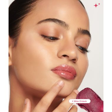 Gush: Glaze Lip Oil Gloss High Shine & Hydrating Mauve Gloss - Wine oclock