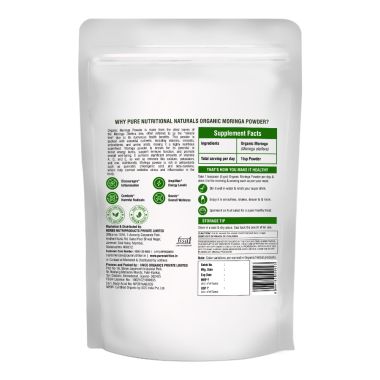 Pure Nutrition: Organic Moringa Powder (Moringa Oleifera) - 227g