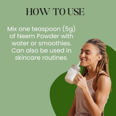 Pure Nutrition: Organic Neem Leaf Powder (Azadirachta Indica) - 227g (Pack 2)