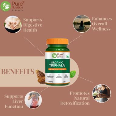 Pure Nutrition: Triphala Tablets | 120 Veg Tablets