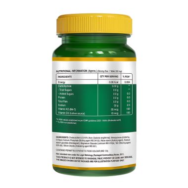 Pure Nutrition: Vitamin D3 (Lichen Source) + Vitamin K2 (Mk-7 55Mcg) 600 IU | 120 Veg Tablets