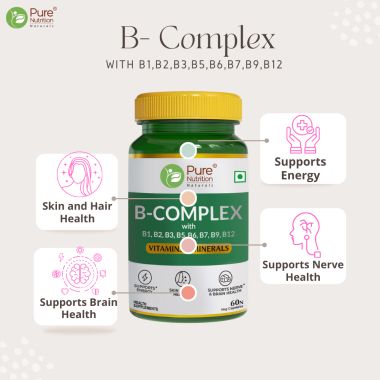 Pure Nutrition: Vitamin B-Complex Tablets | 60 Veg Capsules