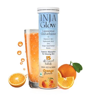 INJA Wellness: Glow Liposomal Glutathione-4x Effective-Enhances Skin Glow,Reduces Dark Spots,Anti-Aging-Orange