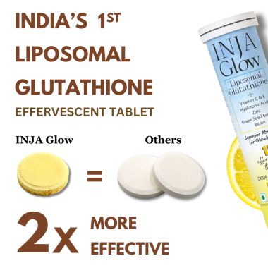 INJA Wellness: Glow Liposomal Glutathione-4x Effective-Enhances Skin Glow, Reduces Dark Spots,Anti-Aging-Lemon