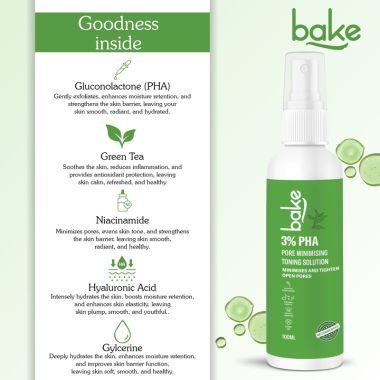 Bake Cosmetics:   3% PHA Pore Minimizing Toning Solution