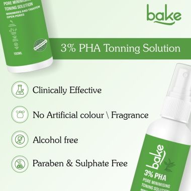 Bake Cosmetics:   3% PHA Pore Minimizing Toning Solution