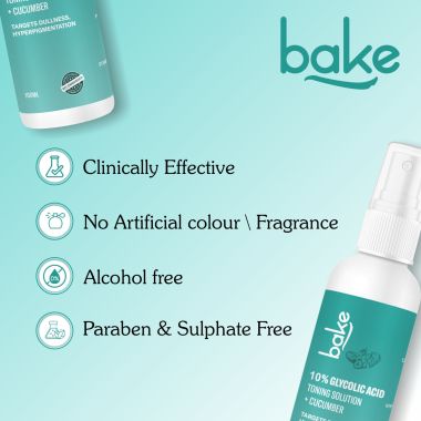 Bake Cosmetics:   10% Glycolic Acid Toner with Hyaluronic Acid