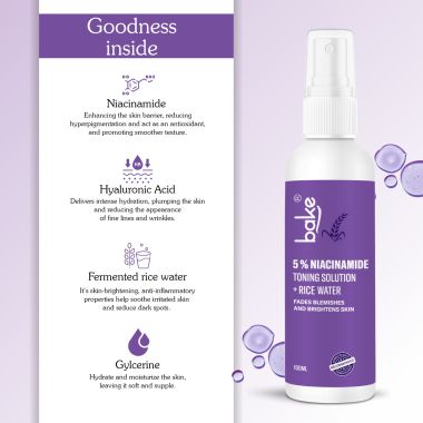 Bake Cosmetics:   5% Niacinamide + Rice Water Toning Solution