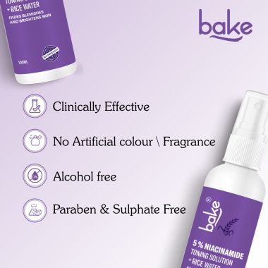 Bake Cosmetics:   5% Niacinamide + Rice Water Toning Solution