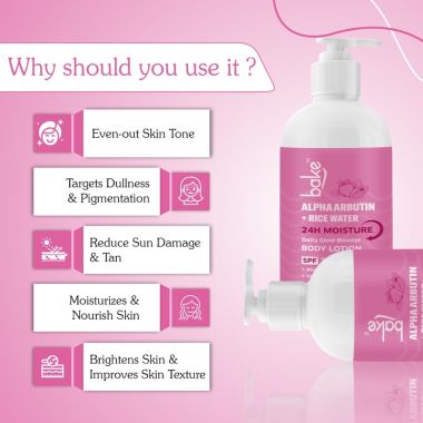 Bake Cosmetics:   Alpha Arbutin Body Lotion SPF 30 PA+++
