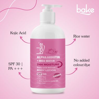 Bake Cosmetics:   Alpha Arbutin Body Lotion SPF 30 PA+++