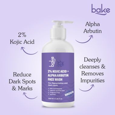 Bake Cosmetics:   2% Kojic Acid Face Wash with Alpha Arbutin 