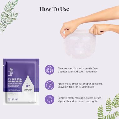 Bake Cosmetics:   1% Kojic Acid + Alpha Arbutin Sheet Mask 