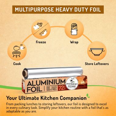 The Honest Home Company: Aluminium Foil Roll | 72 Meters