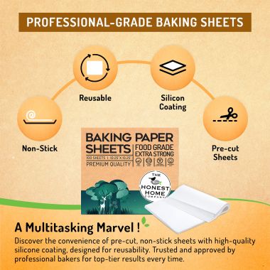The Honest Home Company: Baking Paper Sheets | Pack of 100 Sheets