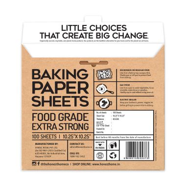 The Honest Home Company: Baking Paper Sheets | Pack of 100 Sheets