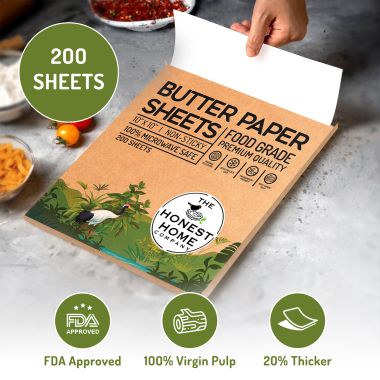 The Honest Home Company: Butter Paper Sheets | Pack of 200 Sheets