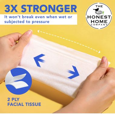 The Honest Home Company: Facial Tissue Papers Box | 100 Pulls (Pack of 5) (2PLY)