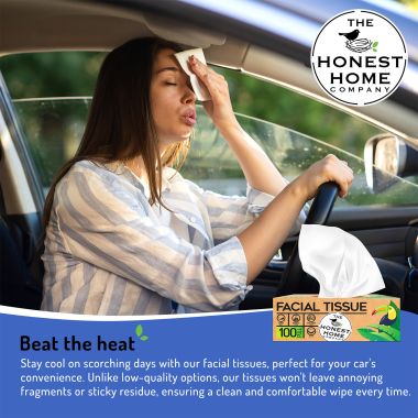 The Honest Home Company: Facial Tissue Papers Box | 100 Pulls (Pack of 5) (2PLY)
