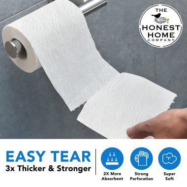 The Honest Home Company: Toilet Tissue Paper Rolls | Pack of 4 Rolls (3 PLY)