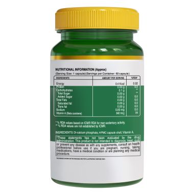 Pure Nutrition: Plant-Based Vitamin A Supplement | 60 Veg Capsules
