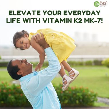 Pure Nutrition: Vitamin K2 MK-7 Supplement For Bone Health | 60 Veg Tablets