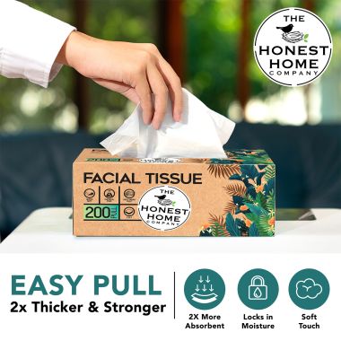 The Honest Home Company: Facial Tissue Papers Box | 200 Pulls (Pack of 4) (2PLY)