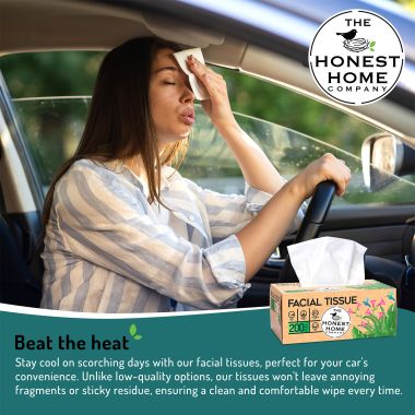 The Honest Home Company: Facial Tissue Papers Box | 200 Pulls (Pack of 4) (2PLY)