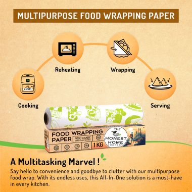 The Honest Home Company: Food Wrapping Paper Roll | 1 KG - 100 Metres