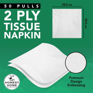 The Honest Home Company: Tissue Paper Napkin Towels | 200 Napkins (4 Boxes)