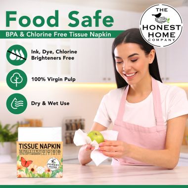 The Honest Home Company: Tissue Paper Napkin Towels | 200 Napkins (4 Boxes)