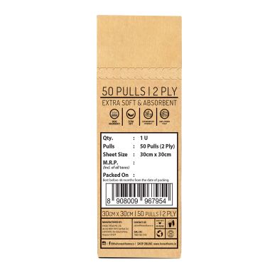 The Honest Home Company: Tissue Paper Napkin Towels | 200 Napkins (4 Boxes)