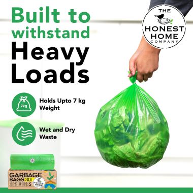 The Honest Home Company: Biodegradable Garbage Bags Small Size | 120 Bags (Pack of 4)