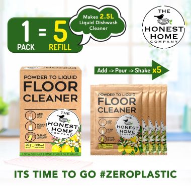 The Honest Home Company: Floor Cleaner Powder To Liquid Sachets - 2500 ml (5 Sachets)