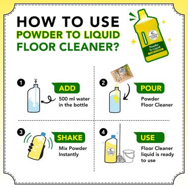 The Honest Home Company: Floor Cleaner Powder To Liquid Sachets - 2500 ml (5 Sachets)
