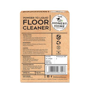 The Honest Home Company: Floor Cleaner Powder To Liquid Sachets - 2500 ml (5 Sachets)
