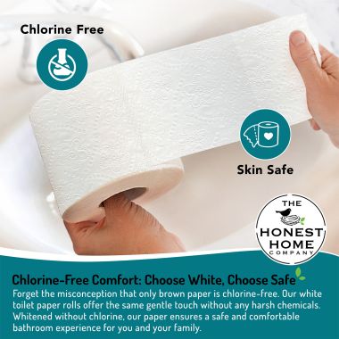 The Honest Home Company: Toilet Tissue Paper Rolls | Pack of 8 Rolls (2 PLY)