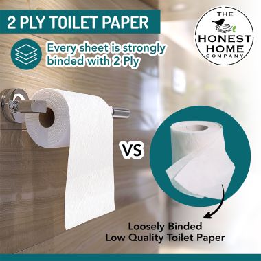 The Honest Home Company: Toilet Tissue Paper Rolls | Pack of 8 Rolls (2 PLY)