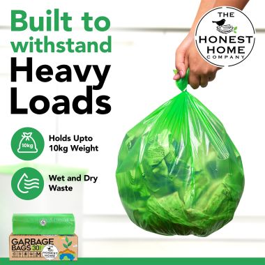 The Honest Home Company: Biodegradable Garbage Bags Medium Size | 120 Bags (Pack of 4)