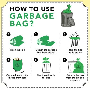 The Honest Home Company: Biodegradable Garbage Bags Medium Size | 120 Bags (Pack of 4)