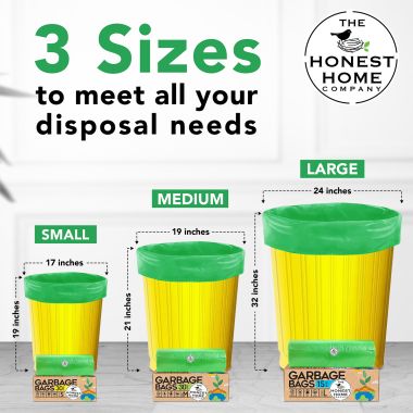 The Honest Home Company: Biodegradable Garbage Bags Medium Size | 120 Bags (Pack of 4)