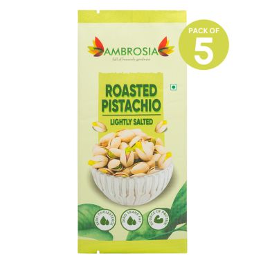 Ambrosia: California Roasted & Salted Pistachios Mini Packs 40g | Pack of 5