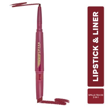 Typsy Beauty: Twist & Pout Lipstick & Lip Liner- Spills Tea