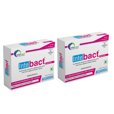 Dr. Morepen: INTEBACT PROBIOTIC CAPSULES | Supplement for Gut Health - 10 Veg...