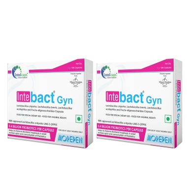 Dr. Morepen: INTEBACT GYN Capsules - 10 Veg Capsules Pack of 2